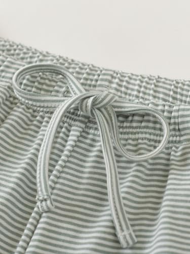 Image of Latuza Women's Petite Cotton Pajama Set Striped Button Down Pjs