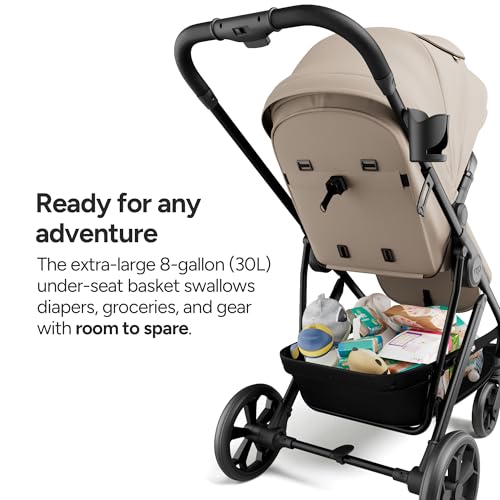 Image of Mompush Wiz Pro Bassinet Stroller with Reversible Seat and Snack Tray