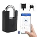RiNTREE, Smart Lock, Fingerprint Padlock w 2 Keys, Waterproof Fingerprint Lock, APP Keyless, Biometric Electronic Lock with USB Rechargeable, Bluetooth Compatible for Door, Locker, Warehouses, Black