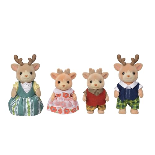 Calico Critters Reindeer Family Set of 4 Collectible Doll Figures