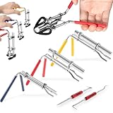 Upgraded 5 Pcs Hydraulic Cylinder Seal Installation Tool Kit –Professional Rod Seal Installer with Multi-Size Twistor Tools for 0.87''-6.49'' Rods, Ideal for Car,Boat Repairs, Includes Pick & Hook Set