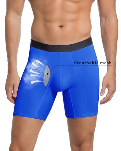 5 Pack Men's Underwear,Rayon Made From Bamboo Boxer Briefs,Ultra Soft Breathable,No Riding Up Long Leg3