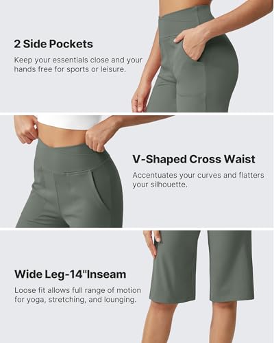 Image of G4Free Evergoing Athletic Shorts for Women with Pockets 6 inch /14 inch Cross Waist
