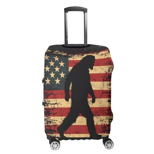 Bigfoot U.S.A. Flag Travel Luggage Cover for Suitcase 19-32 Inches Elastic Washable Baggage Protector4