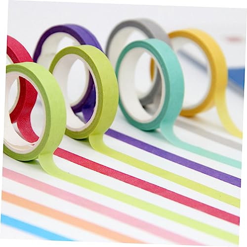 Sewroro 7 Peças De Fita Colorida Decorativa Para Decoração Retrô Arco-Íris Washi Fita Japonesa Washi