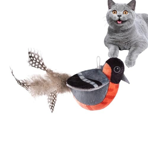 Cat Bird Toy Flapping, Flapping Wings Chirping Bird, Realistic Bird Cat Toy, Interactive Flying Bird Toy For Cats, Automatic Cat