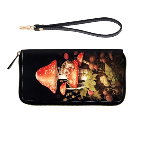 ZQLPLZR RFID�u���b�N ���E���h�t�@�X�i�[ ���f�B�[�X ���X�g���b�g, �L�m�R�ɐ��ʉ�̃J�G���B, Wallet-A