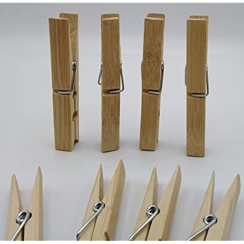 RDI Bambus Wäscheklammern XXL Wäscheklammer Holzklammer Klammer 45 Stck auch Basteln Cover