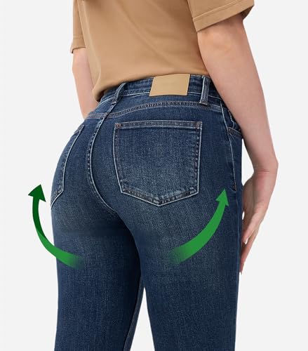 Jeans for Women Cotton High Stretch Straight Leg Jeans Soft Flexible Casual Pant2