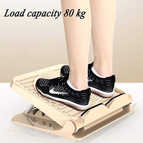 Foot Rest ZHAOHUI Foot Hammock Ottoman Plastic 5 Files Non-Slip Massage Foot Stool Under Desk Improves Posture And Circulation (Color : Green) - Image 4