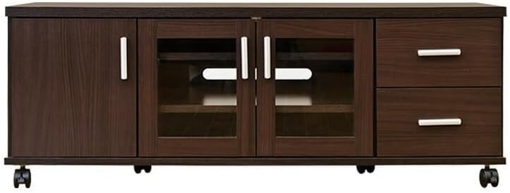 テレビ台 ローボード おしゃれ キャスター付き 扉付 引き出し付き 幅120cm 52インチまで対応 テレビボード TV台 カラー：