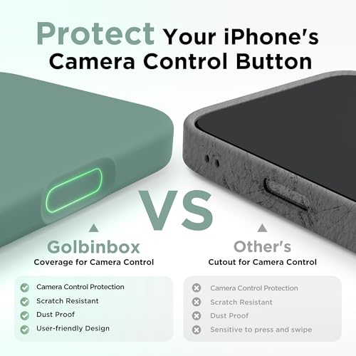 Image of GolbinBox for iPhone 17 Pro Max Case, Silicone Cover, Midnight Green