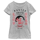 Kung Fu Panda Shifu Dojo Girls Short Sleeve Tee Shirt, Athletic Heather