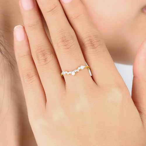 925 Sterling Silver Rings for Women, Moissanite Wedding Band Engagement Rings for Women Eternity Stackable Ring Promise Ring for Her Size 3-103
