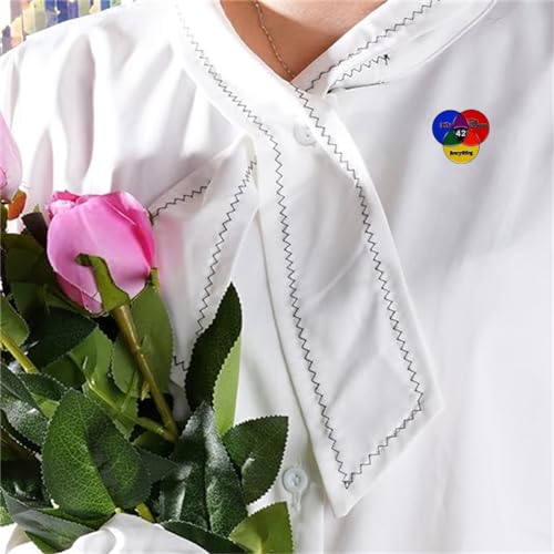 Image of Life Everything The Universe Enamel Pin Collar Pin Crossed Circle Backpack Brooch Jacket Hat Jewelry Accessory