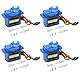 9G Micro Servo Motor, QIQIAZI 4 Stück Servomotor RC Servo für RC Robot Arm/Hand/Gehen Helikopter Flugzeug Auto Boot Steuerung mit Kabel,Micro Motor Servo kompatibel mit Arduino