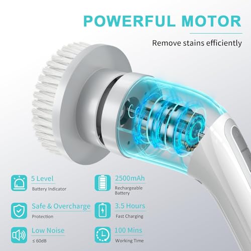 Image of Electric Spin Scrubber, Cordless 360 Power Scrubber
