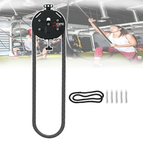 Endless Rope Trainer - Herramienta de entrenamiento de cuerpo completo con cuerda de nailon de 158 pulgadas y resistencia ajustable (0-30 kg) - Sistema de polea de cable portátil para brazos, agarre