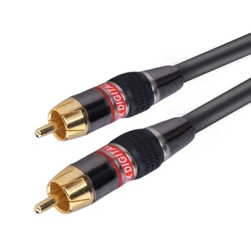 Image of MX 2 RCA to 2 RCA Stereo Audio Cable 3 Meter | Gold-Plated Male to Male OFC Cable | Dual Shielded Audio Cable for Home Theater, Amplifier, Hi-Fi System, Car Audio & Speakers