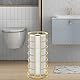NearMoon Toilettenpapier-Organizer, freistehend, 3 Rollen, Taschentuchaufbewahrung, Metall, Badezimmer-Zubehör, rostfreier Toilettenpapierhalter für Badezimmer/Küche, Arbeitsplatte, Schrankregal, Gold