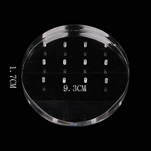 Soporte acrílico para 12 brocas de uñas transparente miniatura 6