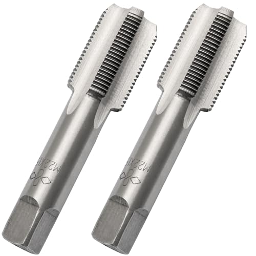 Image of 2pcs M22x1.5 Tap, M22 Metric Thread Right Hand Tapping Tool, HSS Thread Milling Taps (M22 x 1.5, 1 Pair)