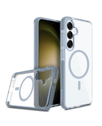 Image of DailyObjects Grey Stride Clear Case Cover Compatible with Samsung Galaxy S25 Plus | Wireless Charging Slim Back Cover | 2 Layer Edge Protection & Shockproof