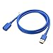 Cable Matters 2-Pack 5Gbps USB Extension Cable - 6ft, USB 3.0 Extension Cable, Male to Female USB3.0 Extender, Compatible with Webcam, VR Headset, Printer, Hard Drive, Blue