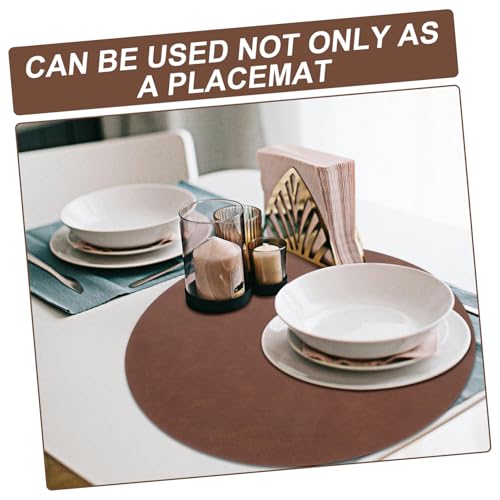 Sets de table ronds en cuir PU de qualité supérieure salle à manger Abaodam