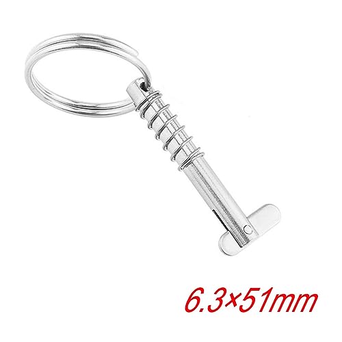 Woetwoat 2 Stück Edelstahl Schnellspannstifte, Durchmesser 5 mm Schnellspannstifte Kreisring Schnellspannstift Steckbolzen Schnellverschlussstift mit Drop Cam Bimini Top Pin Marine Hardware