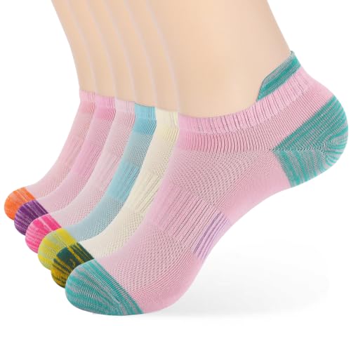Image of ATBITER Ankle Socks Women /Men 6-12Pairs Thin Low Cut No Show Socks With Tab | White Summer Lightweight Athletic Running Yoga Pilates Workout Sneaker Non Slip Short Socks Size 7-9 9-11