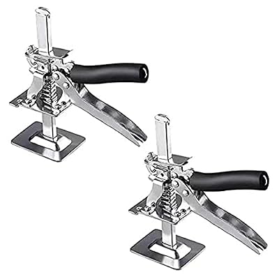 TTCPUYSA 2pcs Precision Clamping Tool,Viking Arm Hand Tool Jack - Door Use Board Lifter Cabinet Jack,All-Steel Ceramic Tile Height Adjustment Liftingdevice for Wall Tiles, Windows, Wardrobes