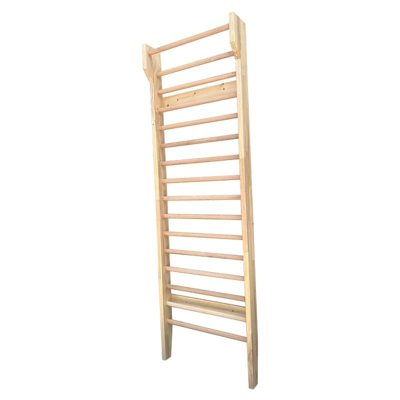 VIOK SPORT Espaldera de Madera 195 × 80 cm – Barras Suecas para Estiramientos, Fuerza y Rehabilitación – Madera Maciza con 11 Peldaños – Montaje en Pared – Uso Doméstico y Profesional