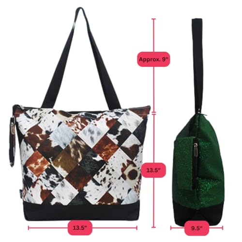 Image of NGIL Medium Top Zipper Closure Canvas Tote Bag with Attached Matching Coin Purse For Moms and Nurses