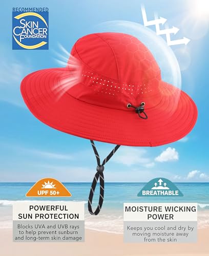 Image of Connectyle UPF 50+ Wide Brim Sun Hat for Men Women UV Protection Bucket Hats Outdoor Breathable Safari Hat for Fishing Hiking