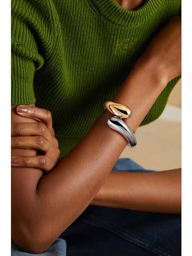 Chunky Gold Cuff Bangle Bracelets For Women Statement Minimalist Thick Gold Hinge Wrist Cuff Bracelets For Women Trendy Jewelry3