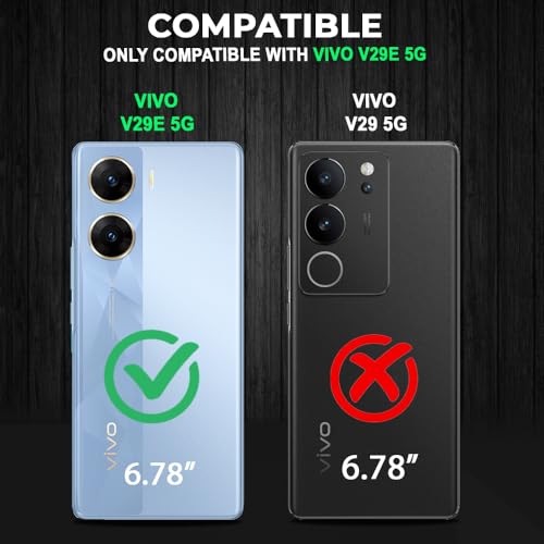Image of AESTMO Tough Armor Vivo V29E 5G Bumper Back Case Cover | Ring Holder & Sliding Camera Shield Cover | 360 Degree Protection Back Case Cover for Vivo V29E 5G (Black)