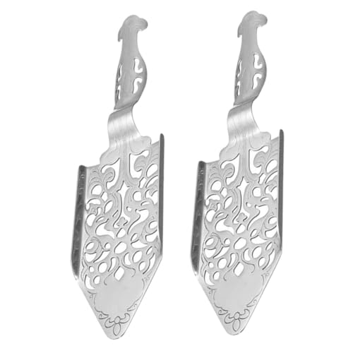Cabilock Lot De 2 Cuillères à Absinthe Multifonction En Acier Inoxydable Évidées, Cuillères à Bar Pour Filtrer Sucre Et Glace, Usage Domestique Et Bar, Ustensiles De Cocktail Pratique