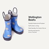 Amazon Essentials x Sofia Grainge Unisex Kids' Waterproof Rubber Wellington Boots, Blue Elephant Rain, 12.5 UK Child - Image 2