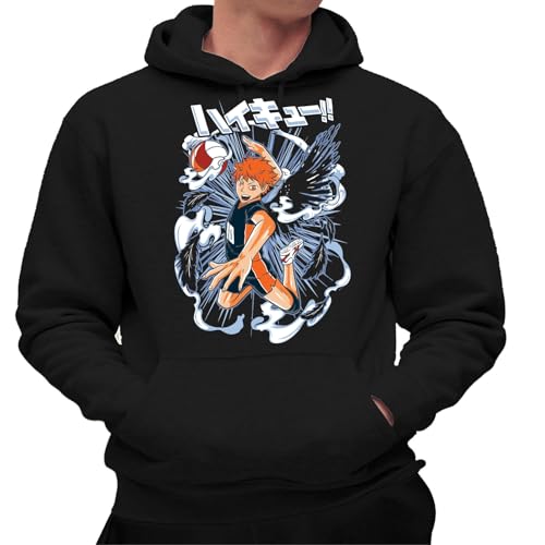 the Fan Tee Sudadera Adulto con Capucha de Hombre Dibujos Animados Haikyu Divertido El Pequeño Gigante, Tobio, Karasuno, Voleibol 003 M
