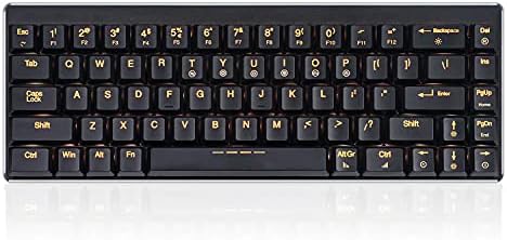 Perixx Micro USB PERIBOARD-428 Mini Mechanical Keyboard with Kailh Low Profile Brown Switch, RGB Backlighting, Black, US English Layout