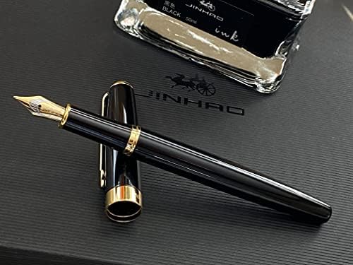 Rhapsody Luxury 3035 Executive STAINLESS STEEL Fountain Pen Ink Pens ~ 0.5mm Medium-Fine Nib