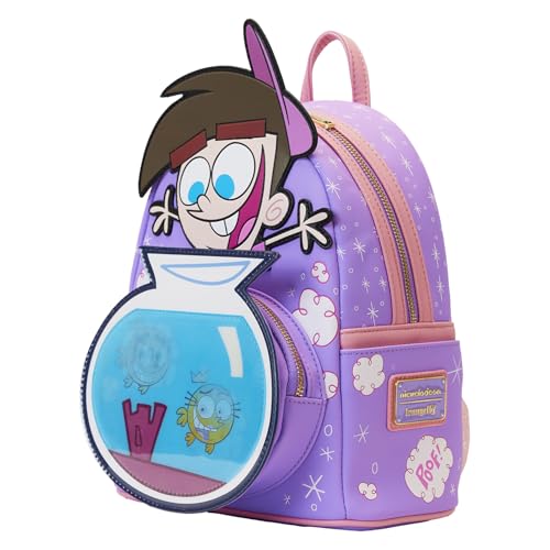 Loungefly Nickelodeon: Fairly Odd Parents Lenticular Timmy Turner with Fishbowl Cosmo and Wanda Mini-Backpack, Amazon Exclusive2