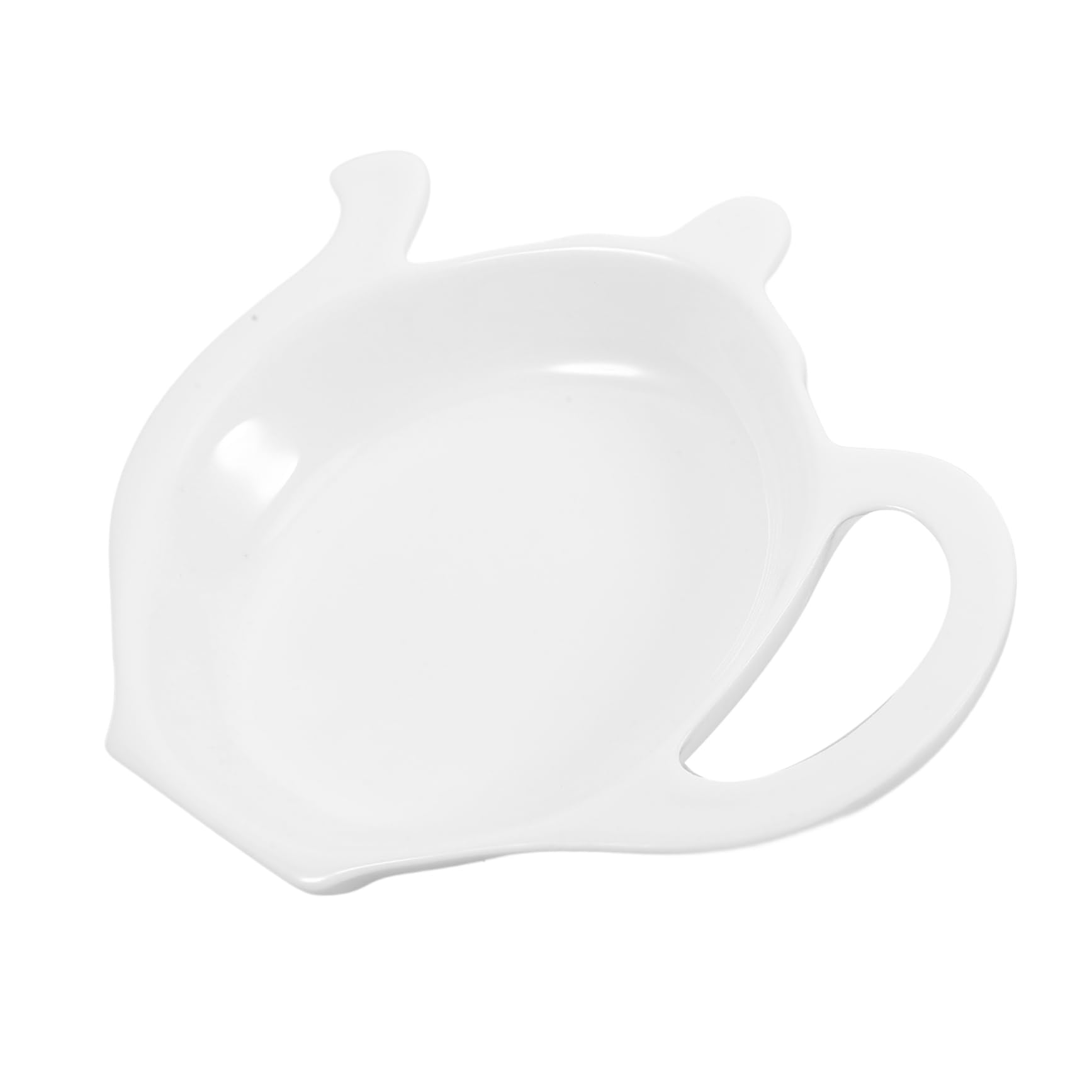 SOLUSTRE Teapot Shaped Ceramic Tea Bag Holder Tea Bag Tray for Home Hotel and Tearoom Easy to Clean Creative Design