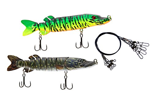PetrisCatch: Hardbait Wobbler 2er Set | 15cm Hecht | Owner Drillinge | 4X Stahlvorfach | Hecht, Zander, Barsch, Wels Cover