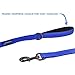 Heavy Duty Double Handle Traffic Dog Leash Reflective Nylon 6 Foot - We Donate a Leash to a Dog Rescue for Every Leash Sold (Black)