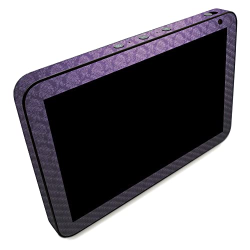 Image of MightySkins Carbon Fiber Skin Compatible with Amazon Echo Show 8 (Gen 2) - Antique Purple | Protective, Durable Textured Carbon Fiber Finish | Easy to Apply | Made in The USA
