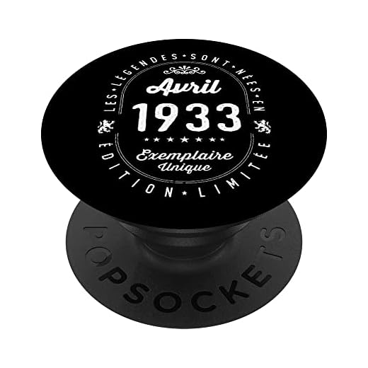 89 años Cumpleaños Las Leyendas nacen en Abril de 1933 PopSockets PopGrip Intercambiable
