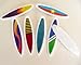 Surfboard Cake Decorations and Cupcake Toppers - 24 pcs