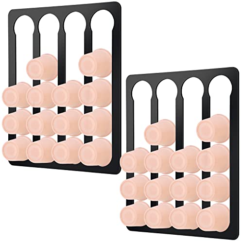Kigley 2 Pcs Coffee Pod Holder Space Saving Capsule Holder Acrylic Adhesive Coffee Pod Organizer Coffee Pod Storage For Cabinet, Compatible With K Cup, Vertically Or Horizontally Mounted (Black) #TOP13